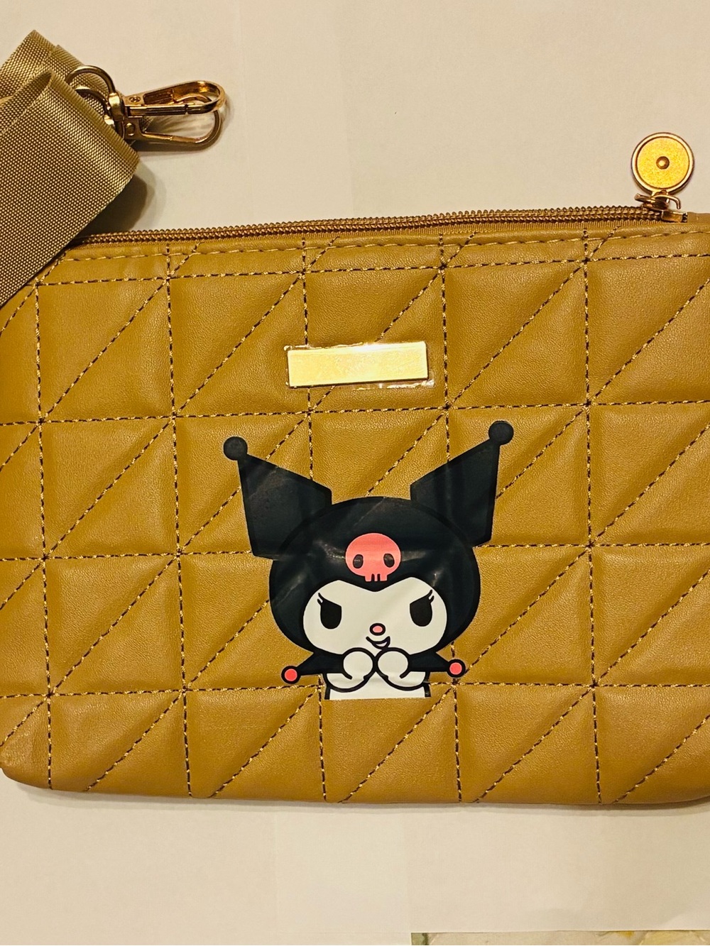 Quilted Mustard Kids Wristlet Pouch